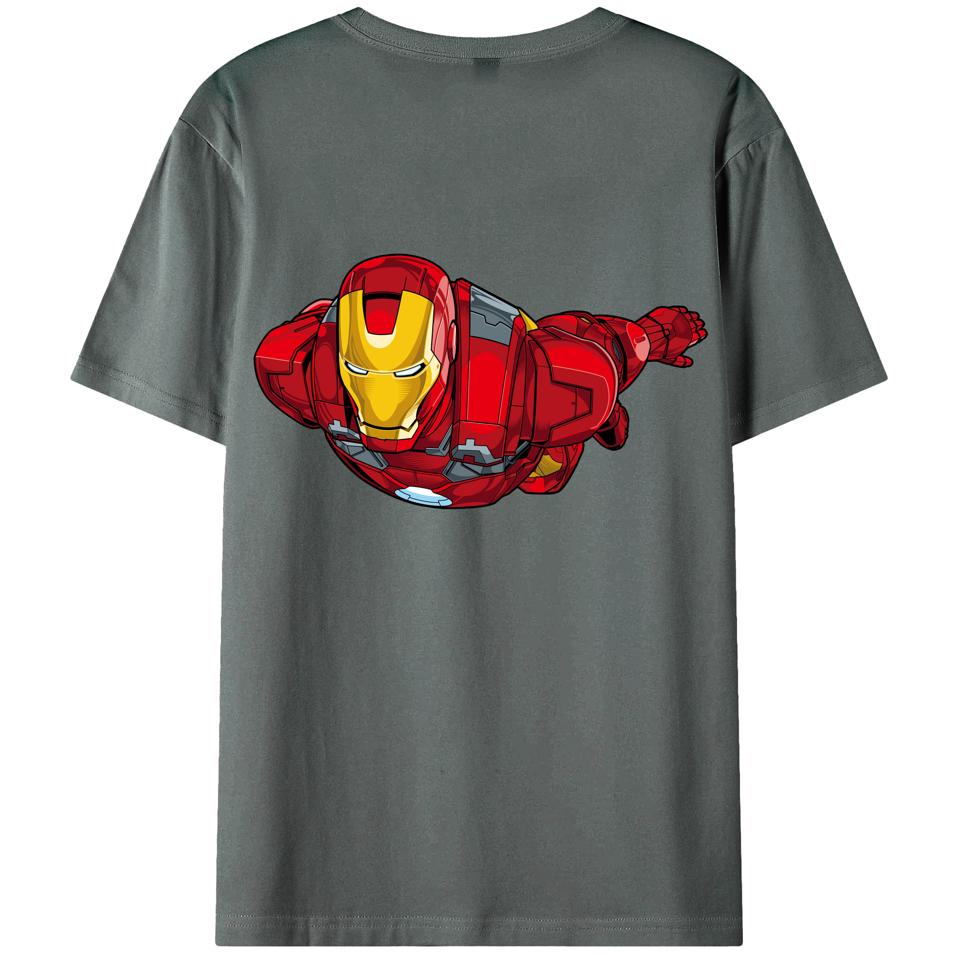 （画像用） アベンジャーズ The Avengers 綿100％ メンズ半袖Tシャツ（バックプリント） 通気性